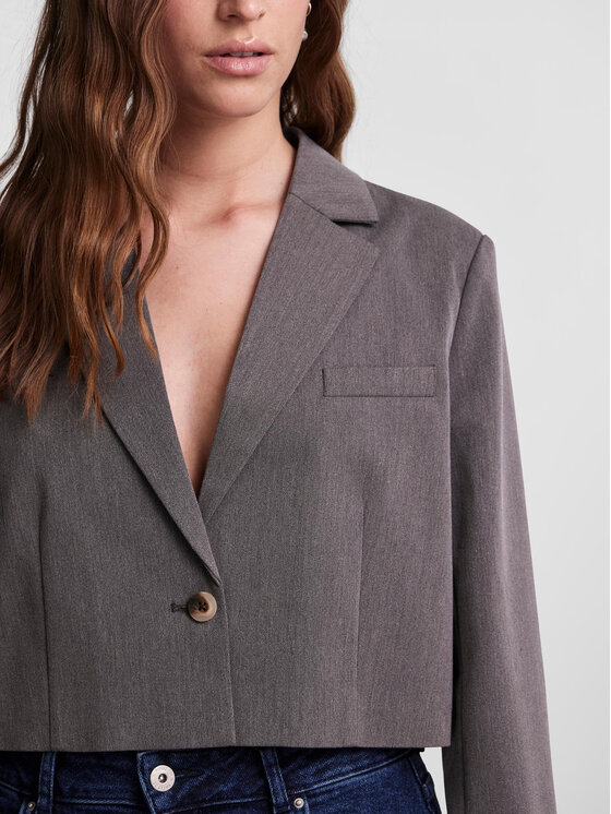 Pieces Pieces Σακάκι 17141850 Γκρι Cropped Fit