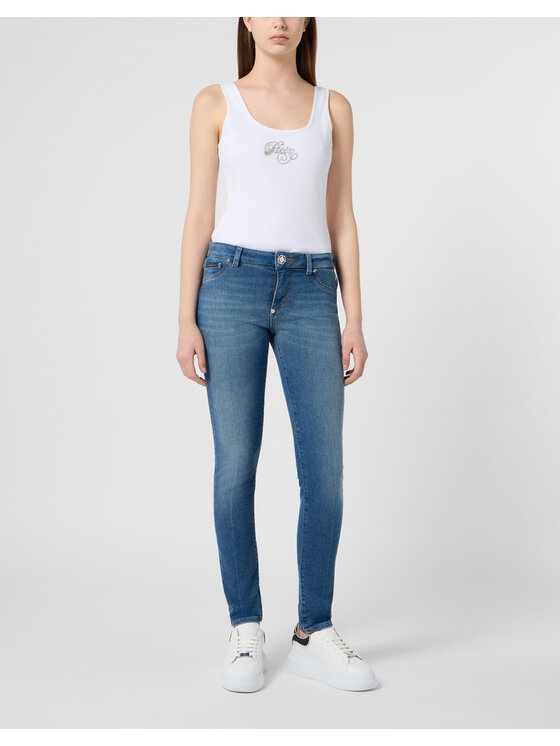 PHILIPP PLEIN PHILIPP PLEIN Jeggins 31207 Modrá Jegging Fit