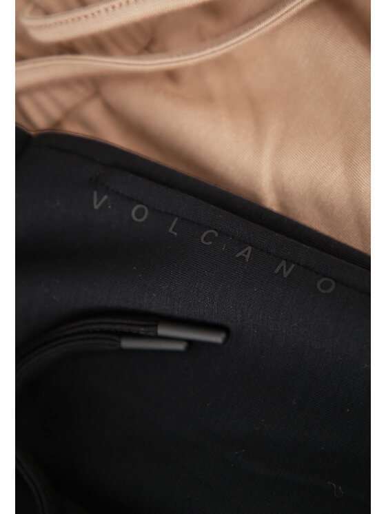 Volcano Volcano Spodnie dresowe N-MOCK Czarny Regular Fit