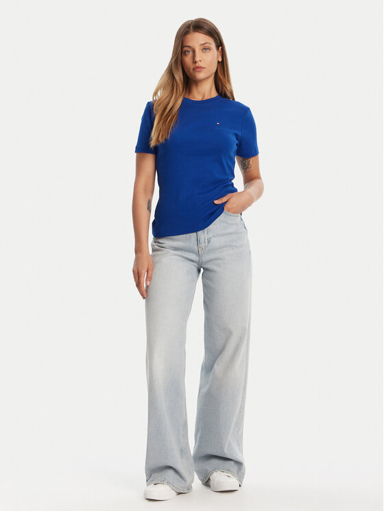 Tommy Hilfiger Tommy Hilfiger Marškinėliai New Cody WW0WW40587 Mėlyna Slim Fit