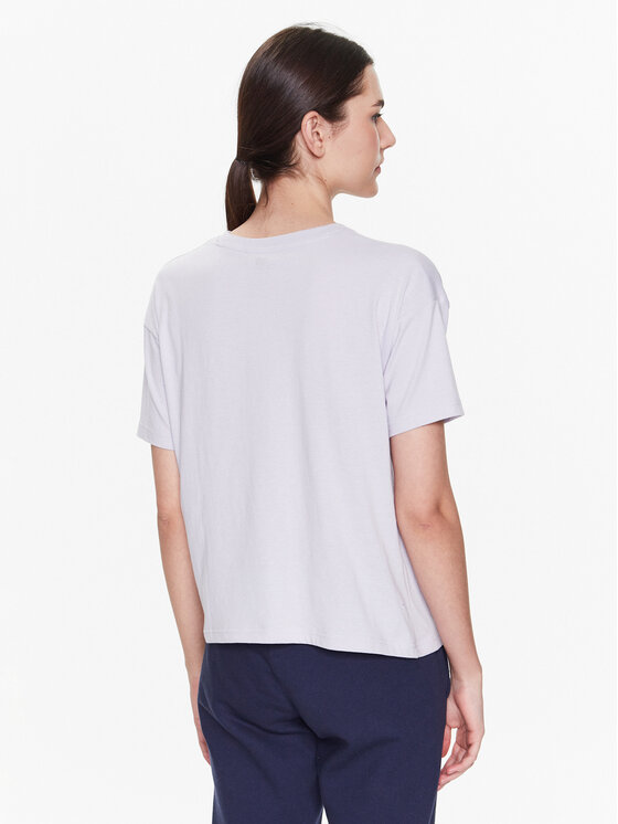 New Balance New Balance Marškinėliai Stacked WT03805 Violetinė Relaxed Fit
