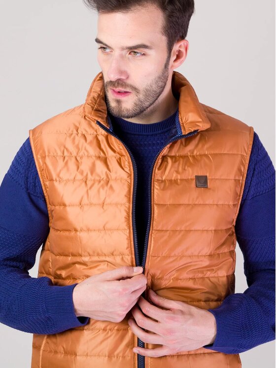 Willsoor Willsoor Kamizelka 11885 Miedziany Regular Fit