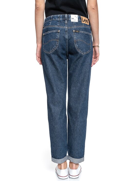Lee Lee Jeansy TAILORED MOM Niebieski Regular Fit