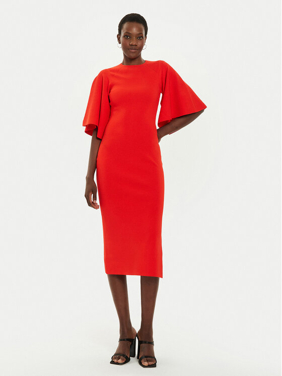 Ted Baker Ted Baker Трикотажна сукня Lounia 266260 Оранжевий Slim Fit