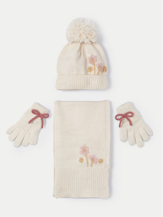 Mayoral Mayoral Set Mütze, Schal und Handschuhe 10826 Beige