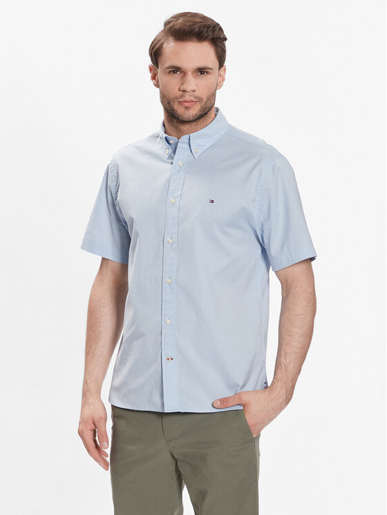 Tommy Hilfiger Tommy Hilfiger Πουκάμισο MW0MW31382 Γαλάζιο Regular Fit