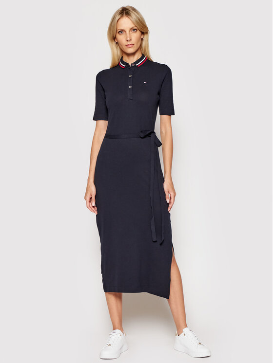 tommy hilfiger breton regular midi dress