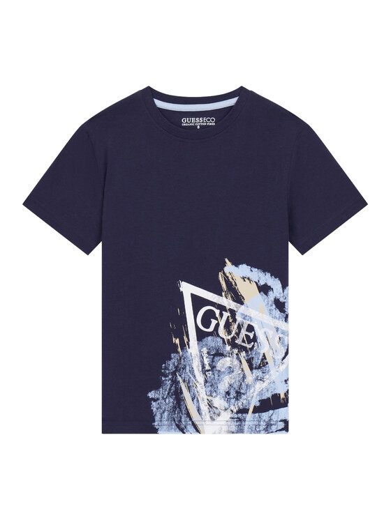 Guess Guess Tričko L6RI14 K8HM4 Tmavomodrá Regular Fit