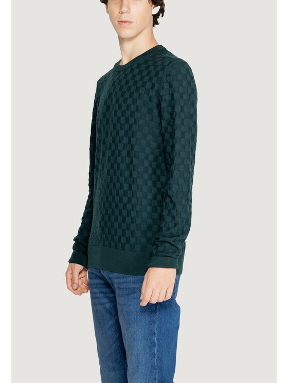 Calvin Klein Calvin Klein Maglione BASKET WEAVE COTTON Verde To Fit