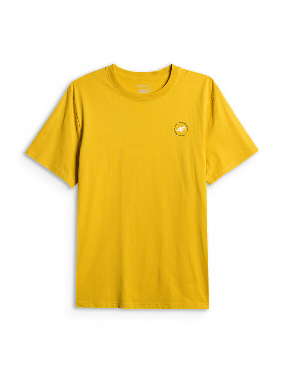 4F 4F T-Shirt WHEEL & WAVE Żółty Relaxed Fit