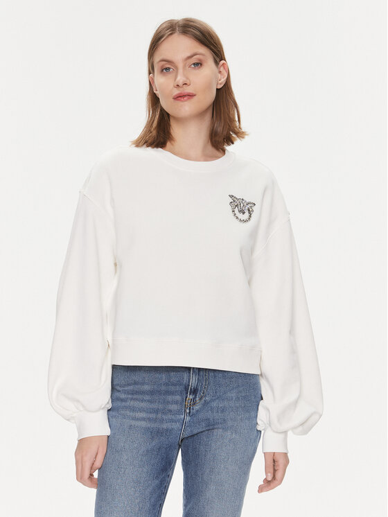 Pinko Bluză Ceresole Maglia 102827 A1R8 Alb Regular Fit