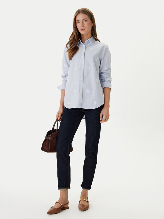 Tommy Hilfiger Tommy Hilfiger Krekls WW0WW49386 Gaiši zils Relaxed Fit