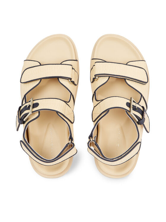 Tommy Hilfiger Tommy Hilfiger Szandál Rafia Sporty Sandal FW0FW07896 Bézs