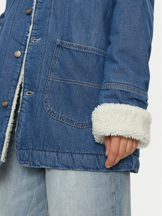 Lee Lee Kurtka jeansowa Chore 112355111 Niebieski Relaxed Fit