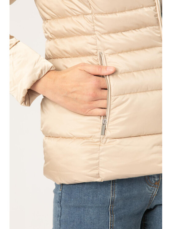 QUIOSQUE QUIOSQUE Zimné bundy 9NV002102 Écru Regular Fit