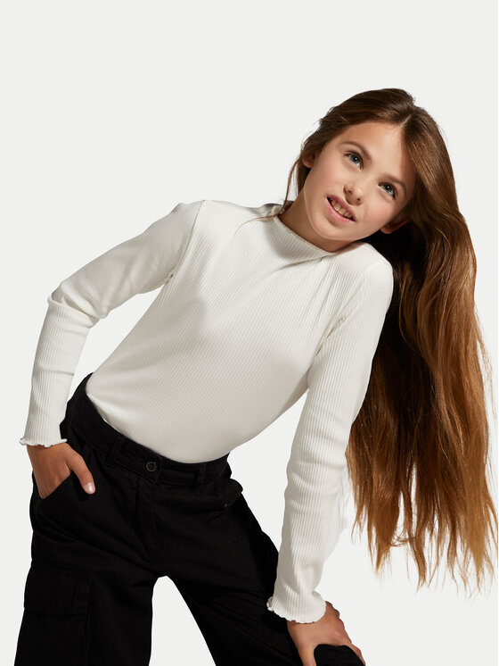 Coccodrillo Coccodrillo Rollkragenpullover ZC4143901SGJ Écru Regular Fit