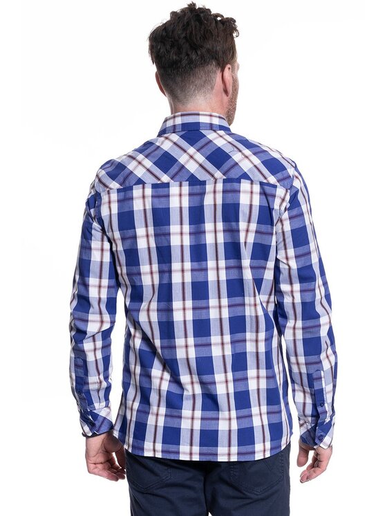 Mustang Mustang Camicia CASPER KC B-CHECK Blu Regular Fit