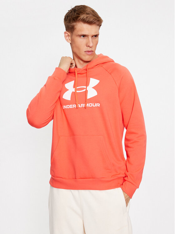 Under Armour Majica Dugih Rukava Ua Rival Fleece Logo Hd 1379758 Crvena Loose Fit