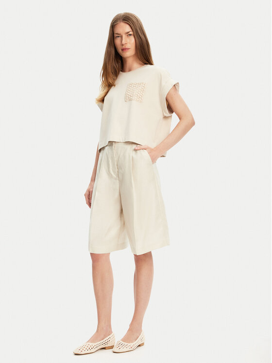 United Colors Of Benetton United Colors Of Benetton Bermudy 45BVD9026 Beżowy Relaxed Fit