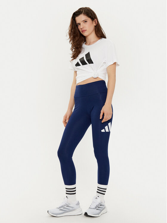 adidas adidas Colanți Essentials Big Logo JH1184 Bleumarin Slim Fit