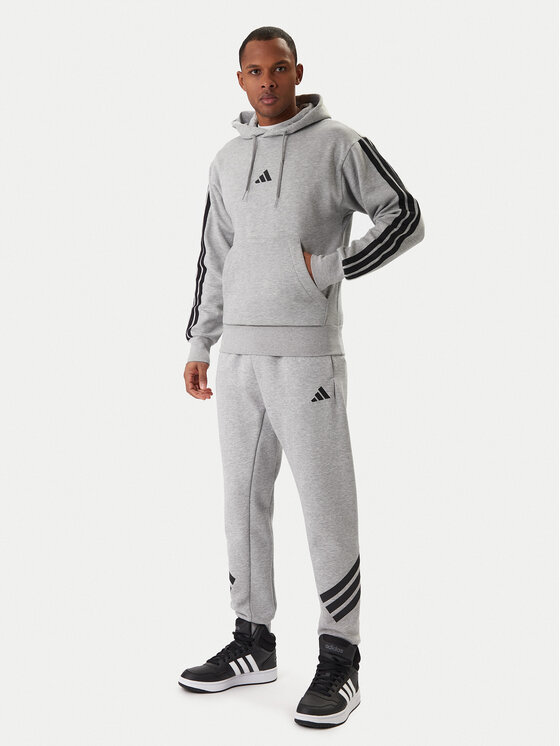 adidas adidas Felpa Essentials 3-Stripes JE6302 Grigio Regular Fit