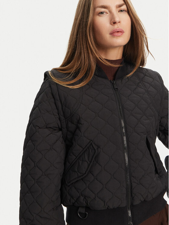 Hunter Hunter Куртка бомбер Shira HARW0046251 Чорний Cropped Fit