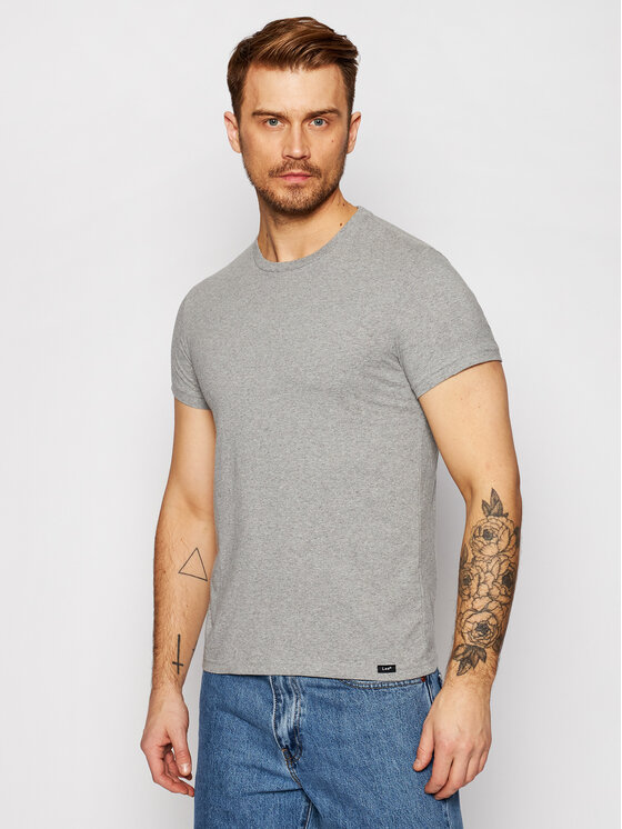 Lee Lee Komplet t-shirtów Twin Pack Crew L680CMLD 112117021 Granatowy Fitted Fit