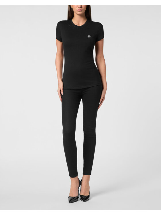 PHILIPP PLEIN PHILIPP PLEIN T-shirt 26535 Nero Skin Tight Fit