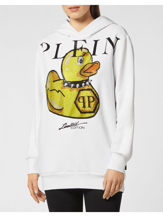 PHILIPP PLEIN PHILIPP PLEIN Mikina 963 Biela Regular Fit
