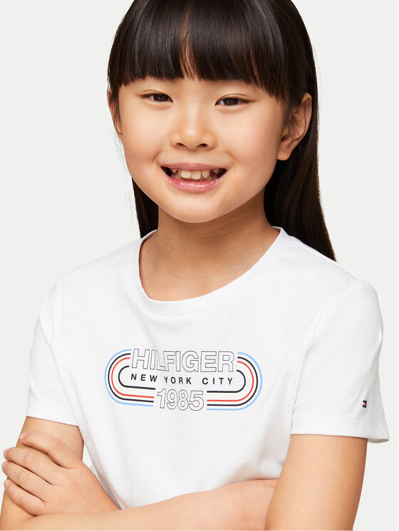 Tommy Hilfiger Tommy Hilfiger T-shirt 1985 KG0KG07858 Bianco Regular Fit