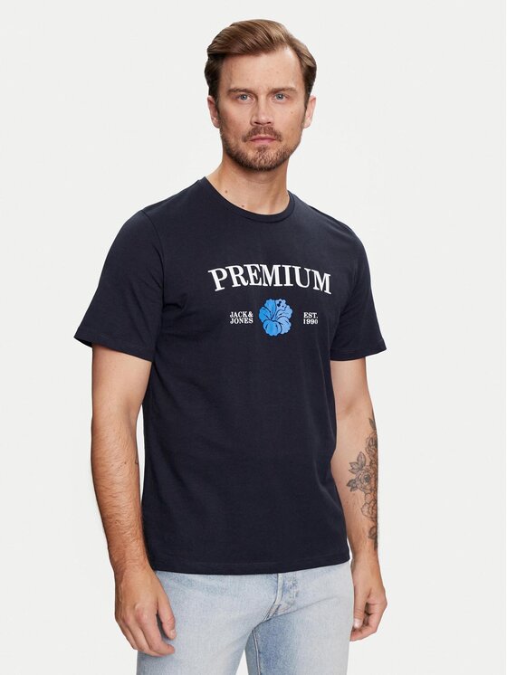 Jack&Jones Tricou Jprblaalfie 12259673 Bleumarin Regular Fit