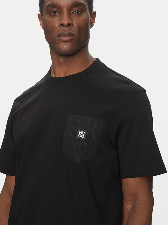 HUGO HUGO Tricou Dombiro 50536347 Negru Relaxed Fit