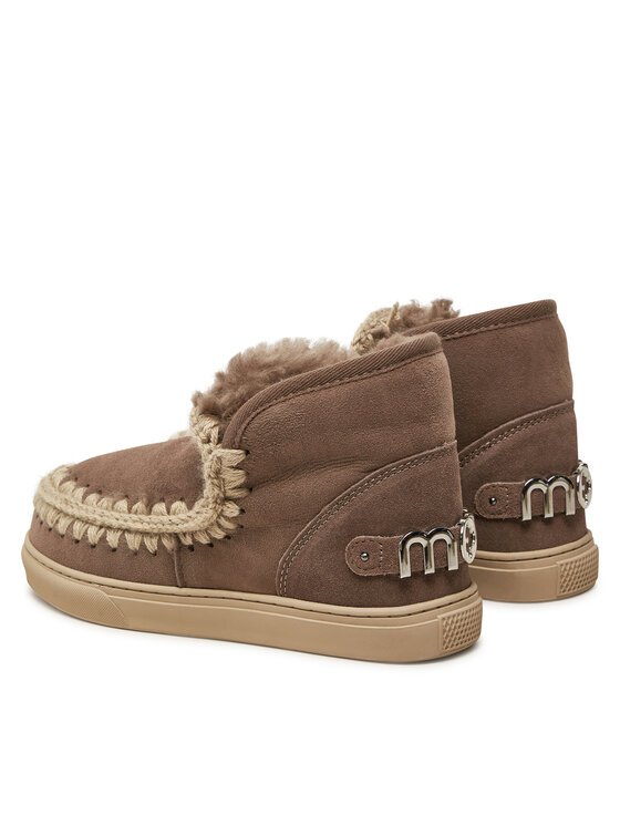 Mou Mou Stivali da neve Eskimo Sneaker Big Metal Logo FW111008A Marrone