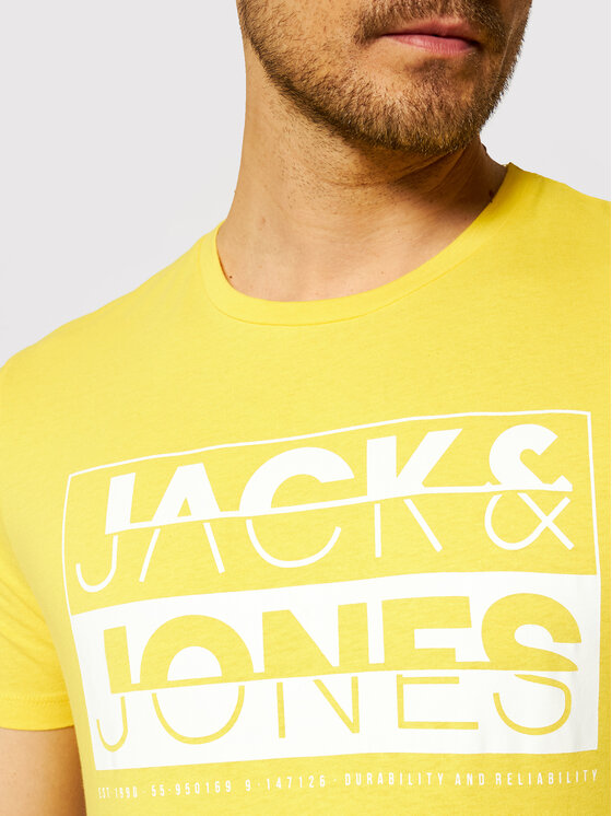 T-shirt Eddie 12172205 Giallo Slim Fit