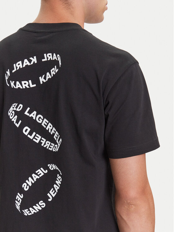 Karl Lagerfeld Jeans Karl Lagerfeld Jeans T-Shirt A3M17031 Czarny Regular Fit