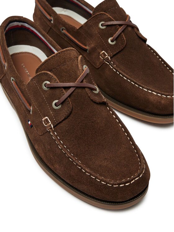 Tommy Hilfiger Tommy Hilfiger Poolsaapad Th Boat Shoe Core Suede FM0FM05387 Pruun