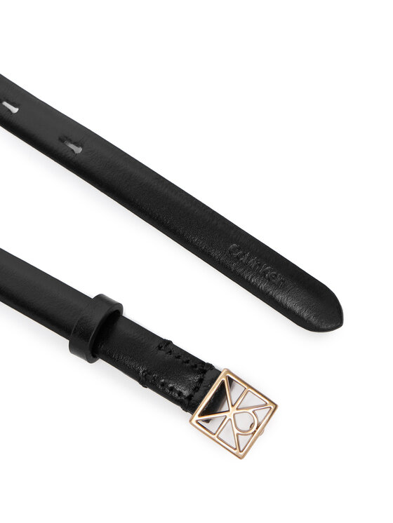 Calvin Klein Calvin Klein Moteriškas Diržas Emblem Buckle 15Mm Fixed Smooth LV04F7061G Juoda