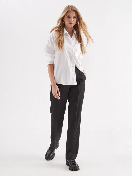 Calvin Klein Calvin Klein Pantaloni din material Essential K20K206879 Negru Slim Fit