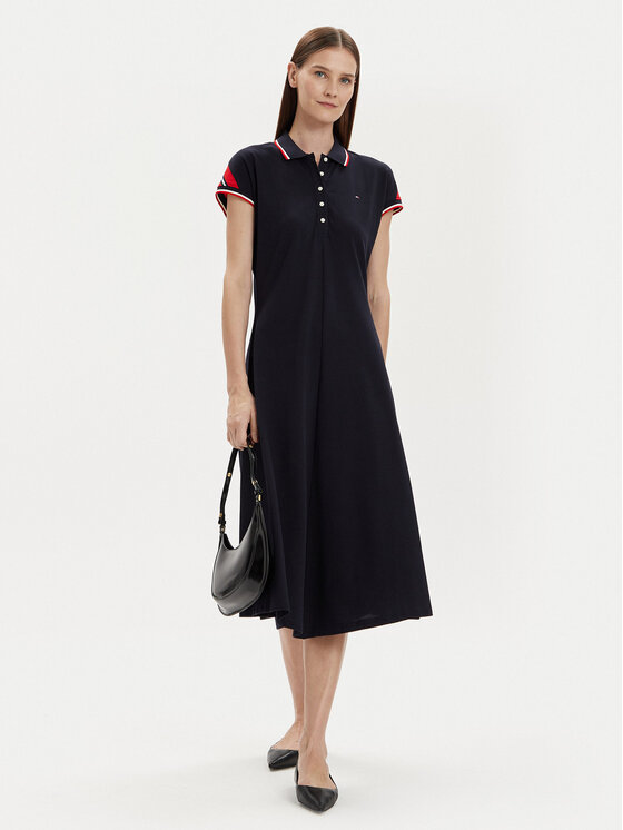 Tommy Hilfiger Tommy Hilfiger Sukienka codzienna WW0WW41269 Granatowy Regular Fit