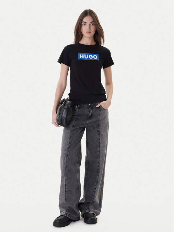 HUGO HUGO Póló Classic 50510772 Fekete Slim Fit