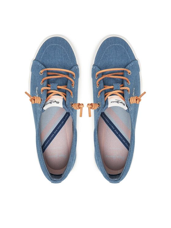 Pepe Jeans Pepe Jeans Sneakersy Kenton Denim PLS31602 Niebieski