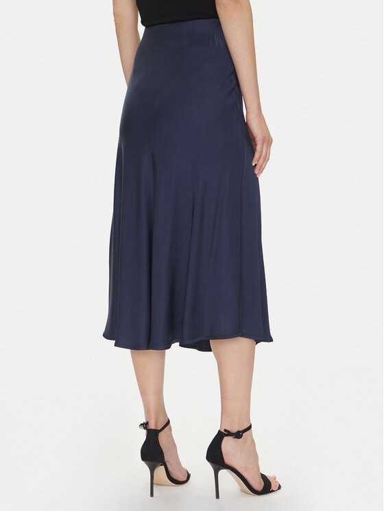 Fracomina Fracomina Fustă midi FJ25SG2003W45101 Bleumarin Regular Fit