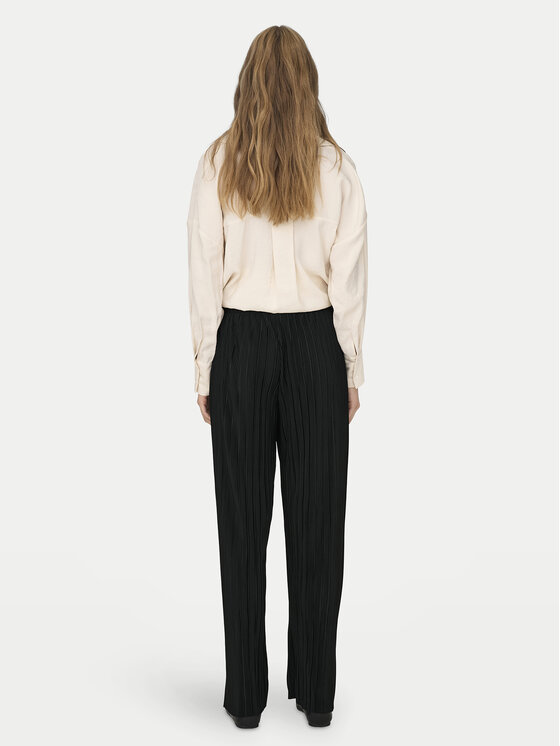 ONLY ONLY Bavlnené nohavice Ravenna 15318505 Čierna Regular Fit