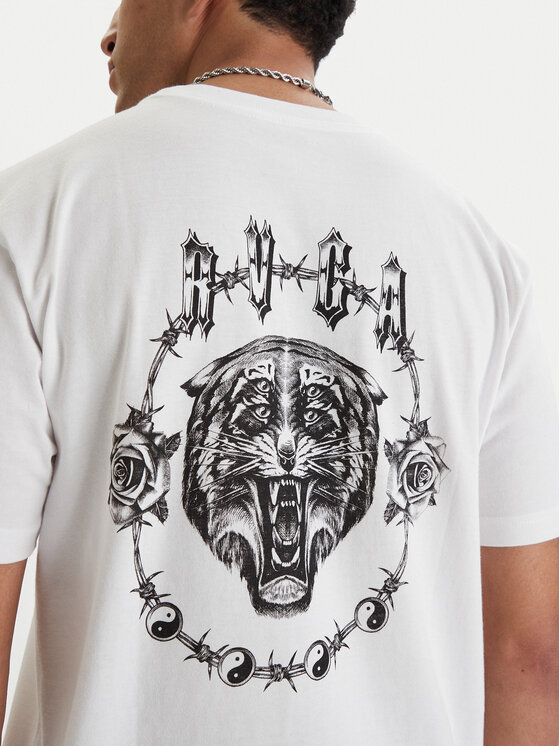 RVCA RVCA Tricou Double Trouble EVYZT00289 Alb Relaxed Fit
