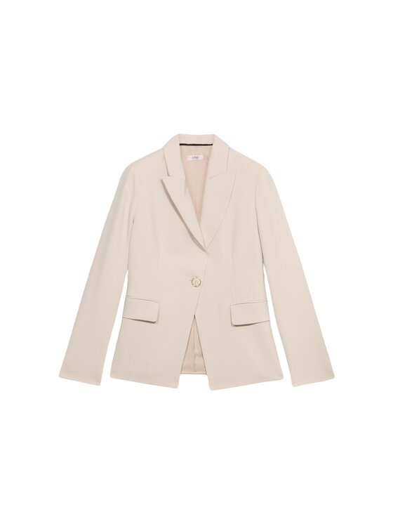 Oltre Oltre Giacca di transizione Q796R104589N011 Crema Regular Fit