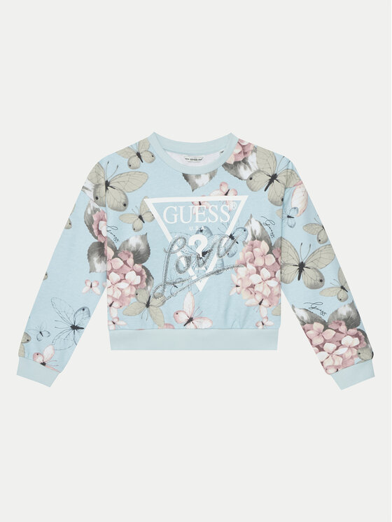 Guess Guess Felpa J5RQ06 KA6R4 Celeste Regular Fit