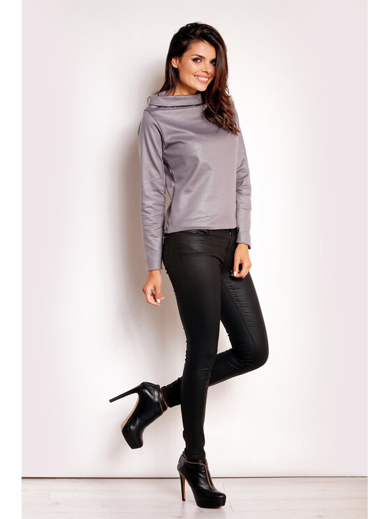 Infinite You Infinite You Bluzka M113 Szary Basic Fit