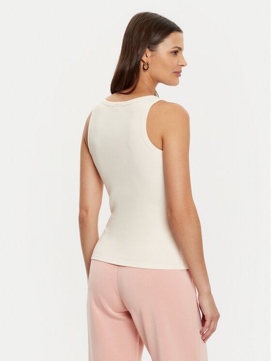 Guess Guess Top V4YP06 K8RT2 Écru Regular Fit