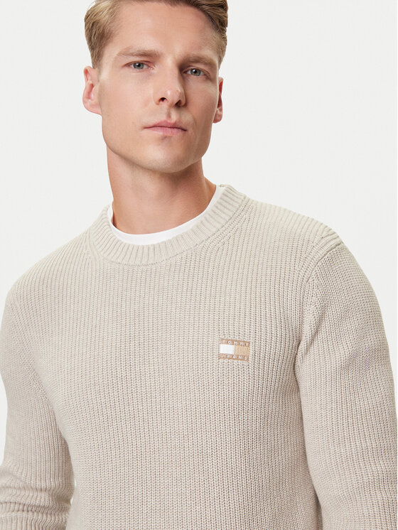Tommy Jeans Tommy Jeans Pulover DM0DM21652 Bež Slim Fit