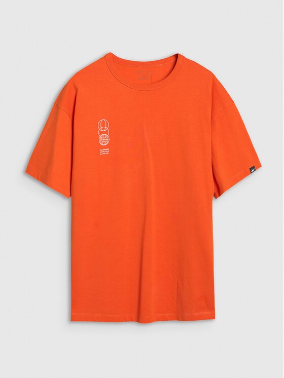 4F 4F T-shirt 4FRSS25TTSHM2652-70S Arancione Oversize
